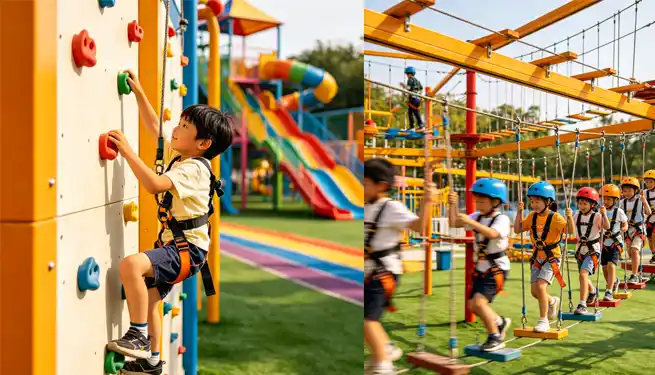 climbing wall and ropes course comparison
